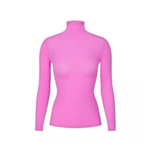 SKIMS Vibrant Pink Long Sleeve Top